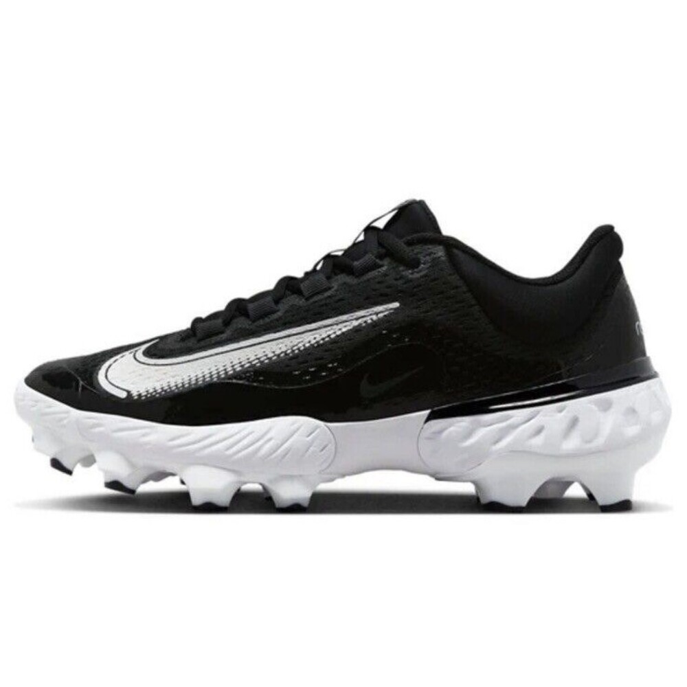 Size 10 Nike Alpha Huarache Elite 4 Low MCS Black White Mens FD6221-001
